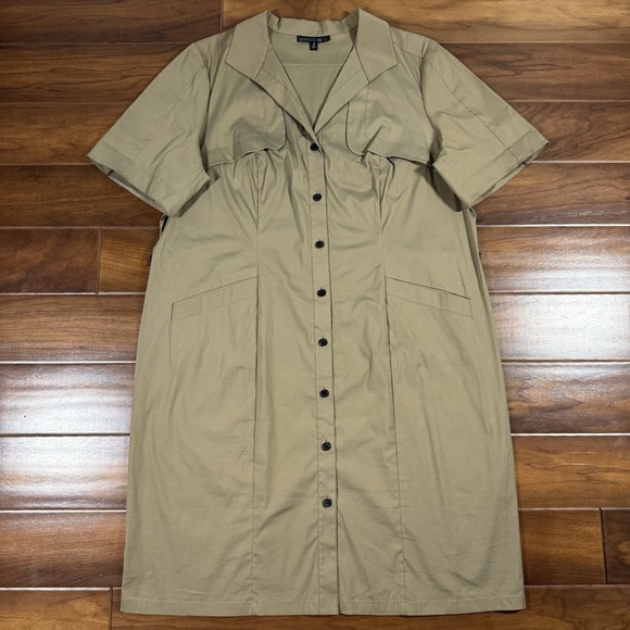 Lafayette 148 Women's Plus Size 20 Safari Button Up Shirt Dress - Picture 1 of 10